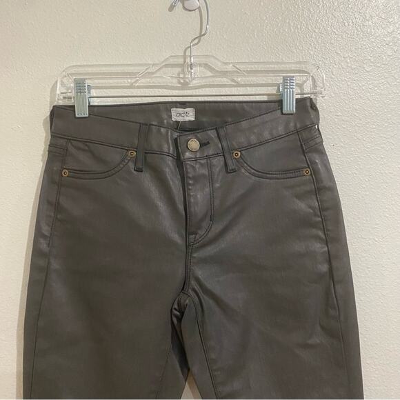 Cache Dark Gray Faux Leather Skinny Pants Sz 0 NWT - Picture 2 of 11